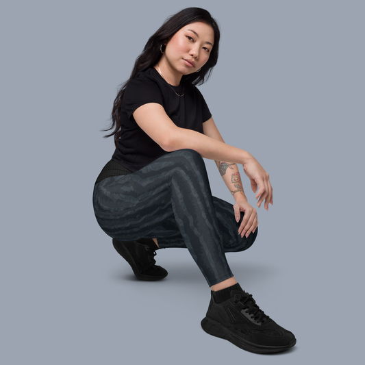Shadow Camo Leggings with Pockets. Activewear by Keplove