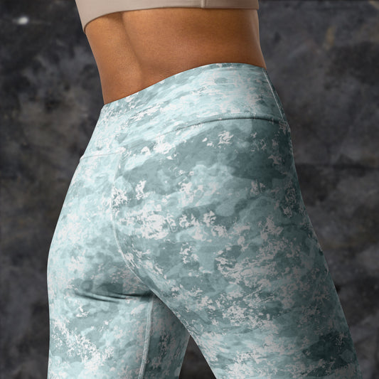 Ice blue Camo - Yoga Leggings. Activewear by Keplove